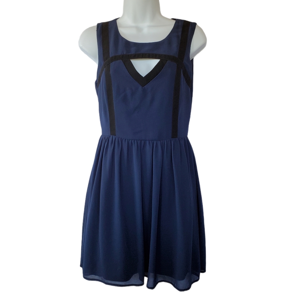Moonlight Navy Blue Skater Dress Size Small